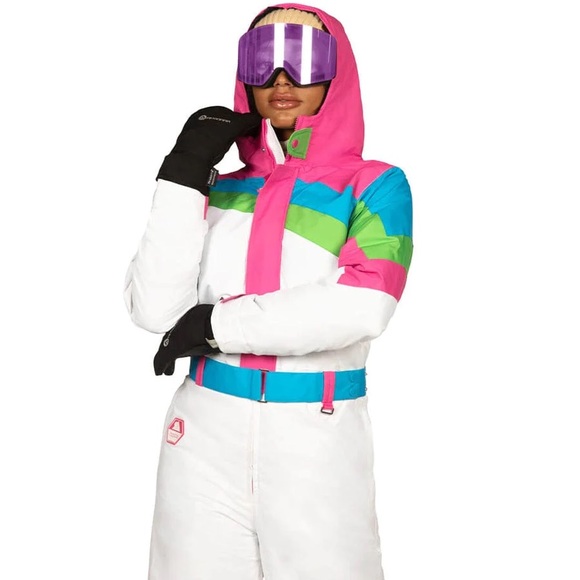 WOMEN'S DAYGLOW DREAM SNOW SUIT - worn once for about two hours - Picture 1 of 5